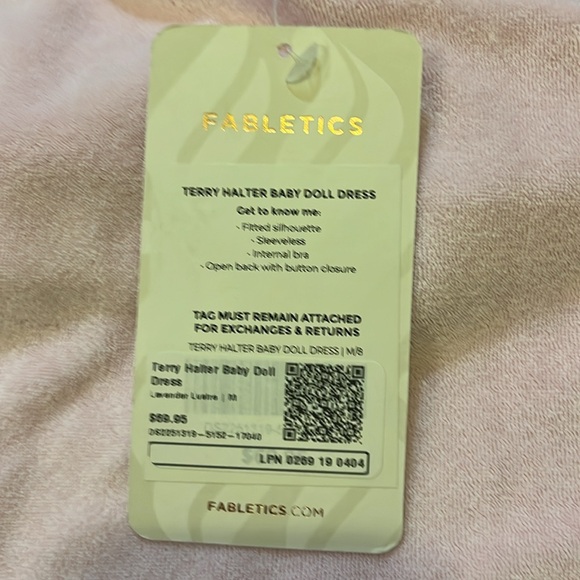 NWT Fabletics Terry Halter Baby Doll Dress Size M - Picture 4 of 5